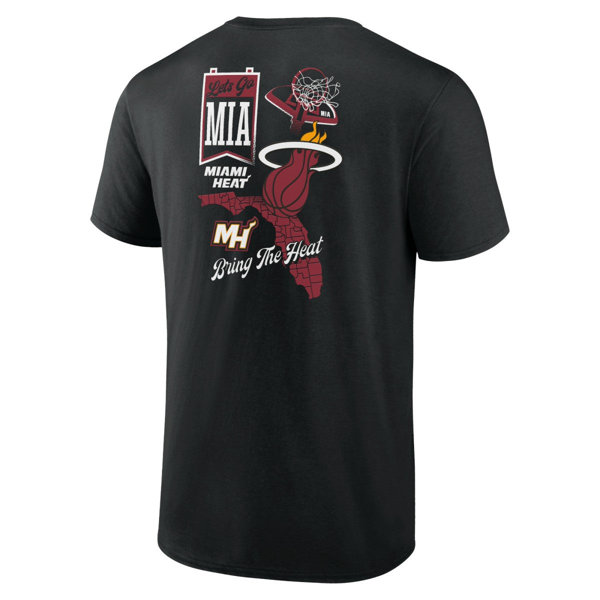 Miami Heat Split Zone T-Shirt Black - NBA