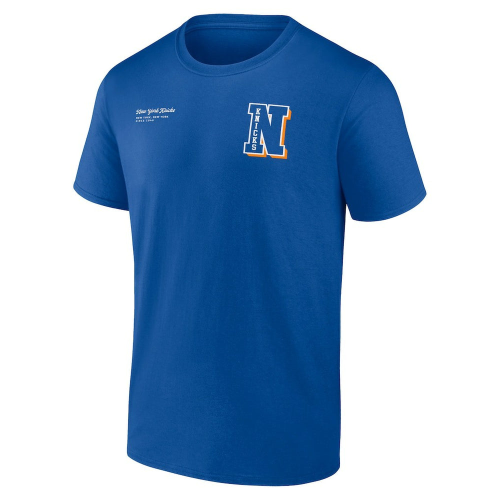 New York Knicks Split Zone T-Shirt Blue - NBA