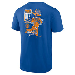 New York Knicks Split Zone T-Shirt Blue - NBA