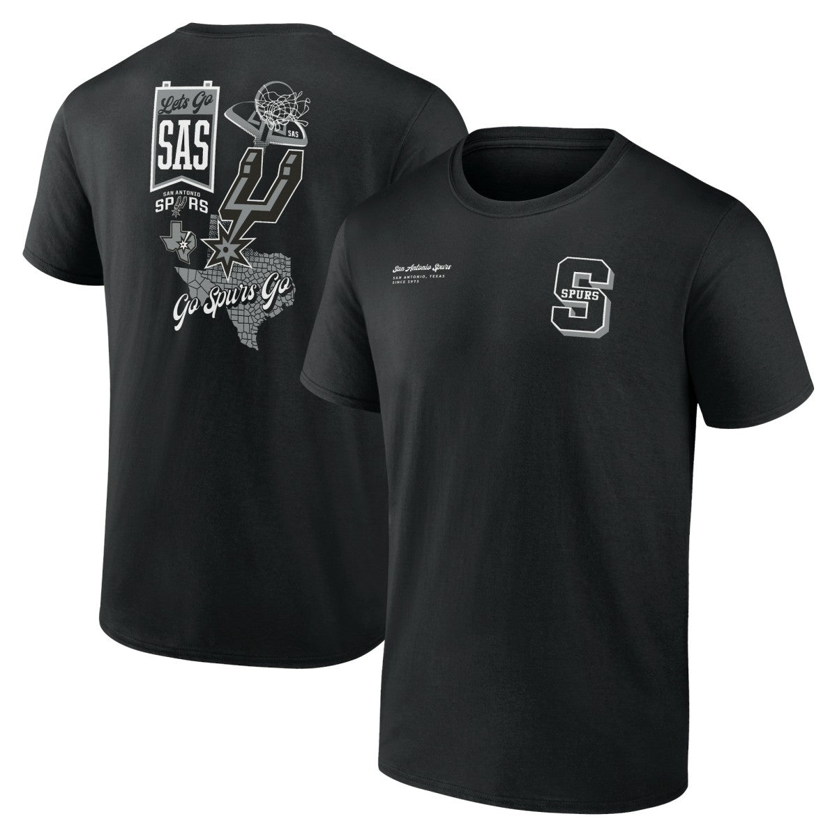 San Antonio Spurs Split Zone T-Shirt Black - NBA