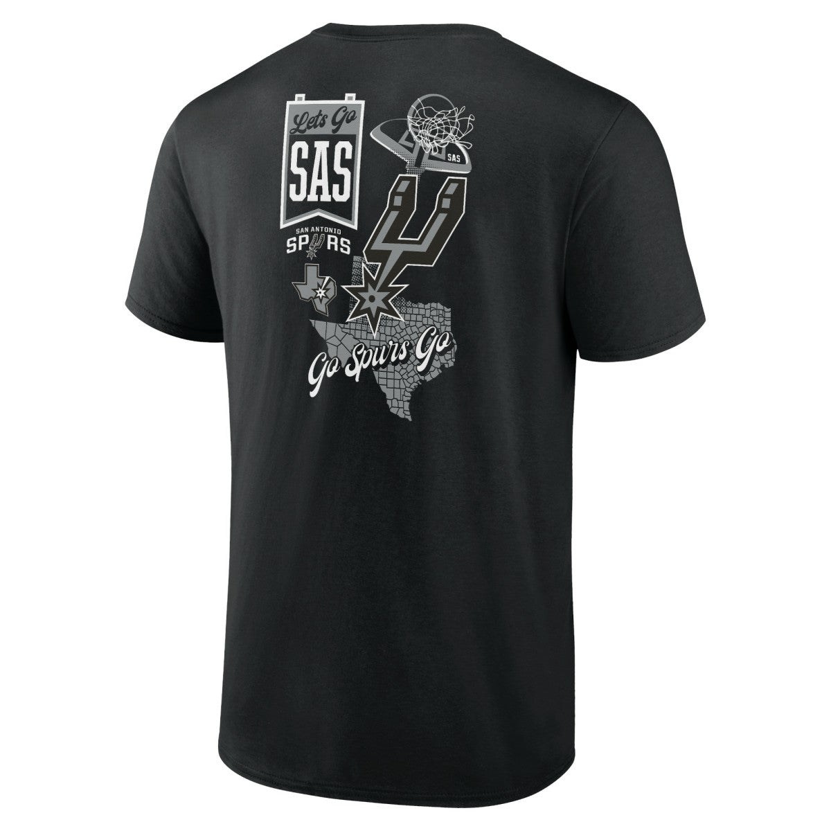 San Antonio Spurs Split Zone T-Shirt Black - NBA