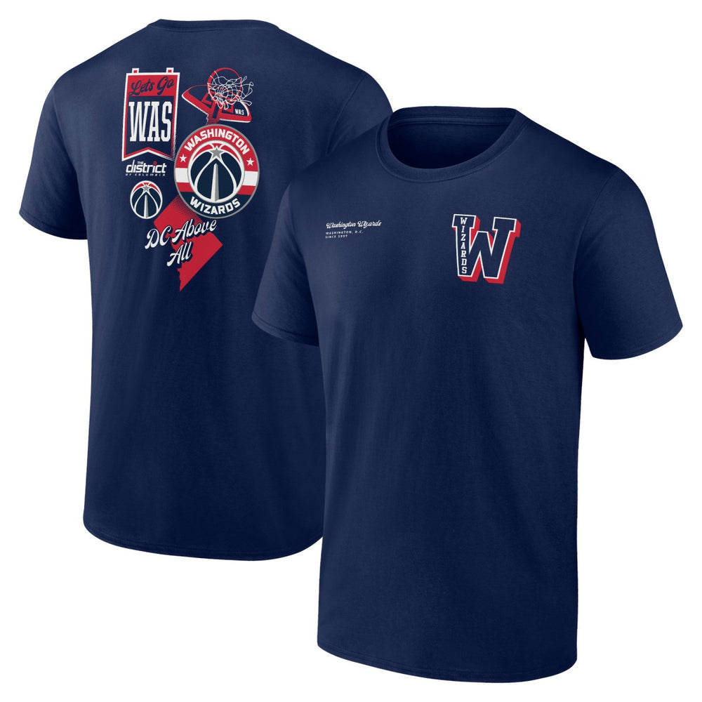 Washington Wizards Split Zone T-Shirt Navy - NBA