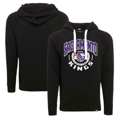 Sacramento Kings Sportiqe Unisex Olsen Super Soft Tri-Blend Raglan Pullover Hoodie Black - NBA