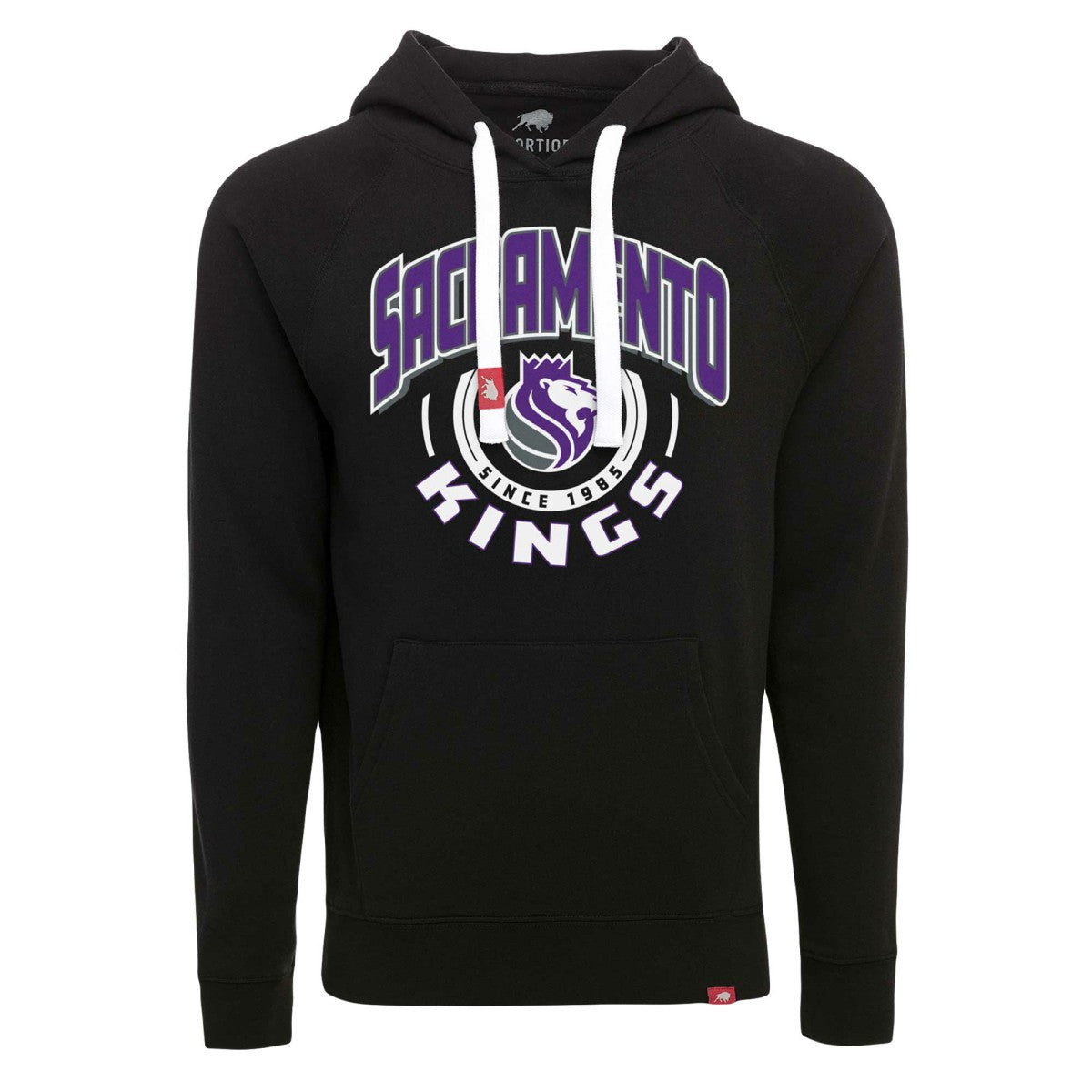 Sacramento Kings Sportiqe Unisex Olsen Super Soft Tri-Blend Raglan Pullover Hoodie Black - NBA