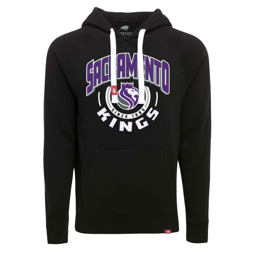 Sacramento Kings Sportiqe Unisex Olsen Super Soft Tri-Blend Raglan Pullover Hoodie Black - NBA