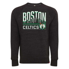 Boston Celtics Sportiqe Unisex Harmon Super Soft Tri-Blend Raglan Pullover Sweatshirt Heather Black - NBA