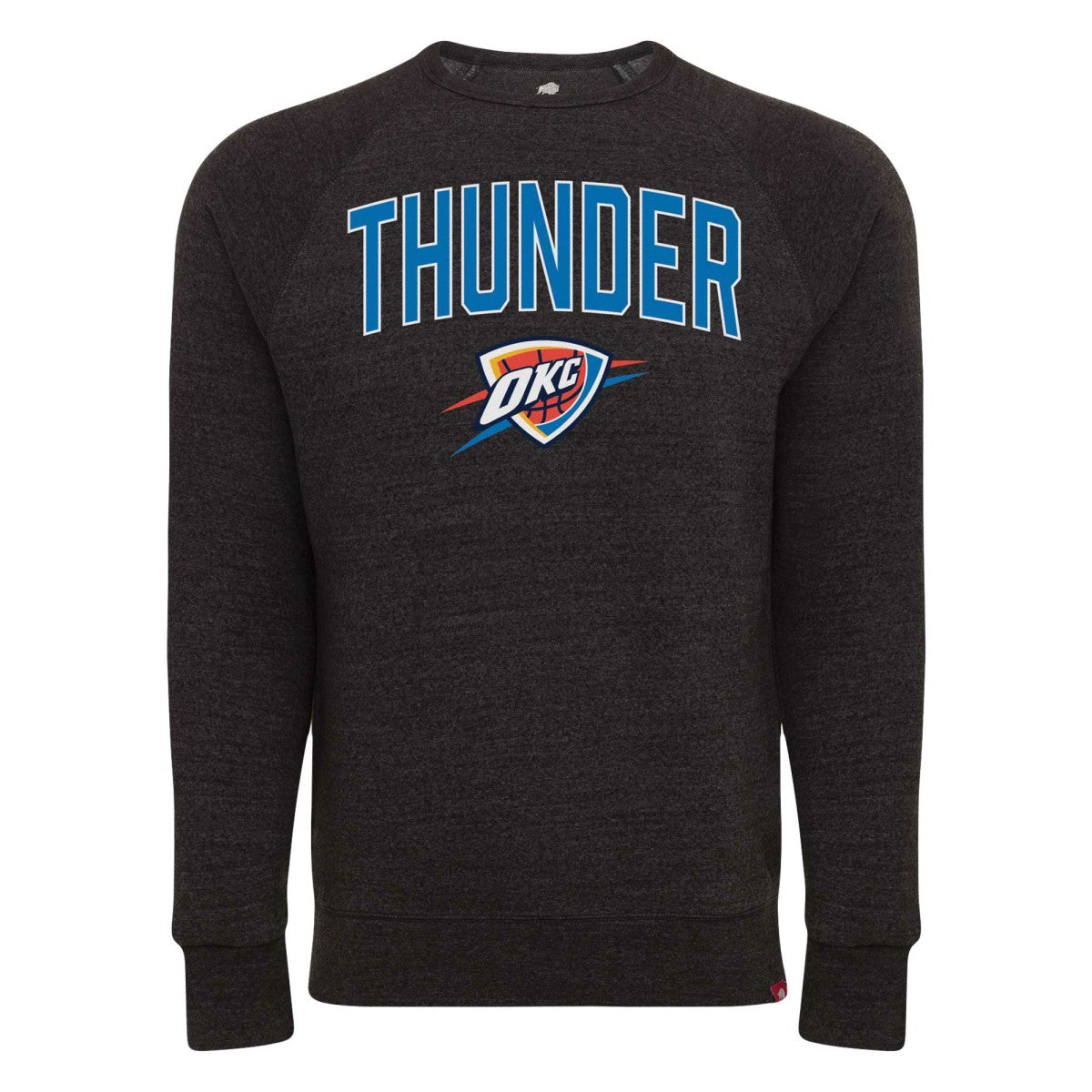 Oklahoma City Thunder Sportiqe Unisex Harmon Super Soft Tri-Blend Raglan Pullover Sweatshirt Black - NBA