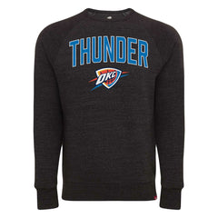 Oklahoma City Thunder Sportiqe Unisex Harmon Super Soft Tri-Blend Raglan Pullover Sweatshirt Black - NBA
