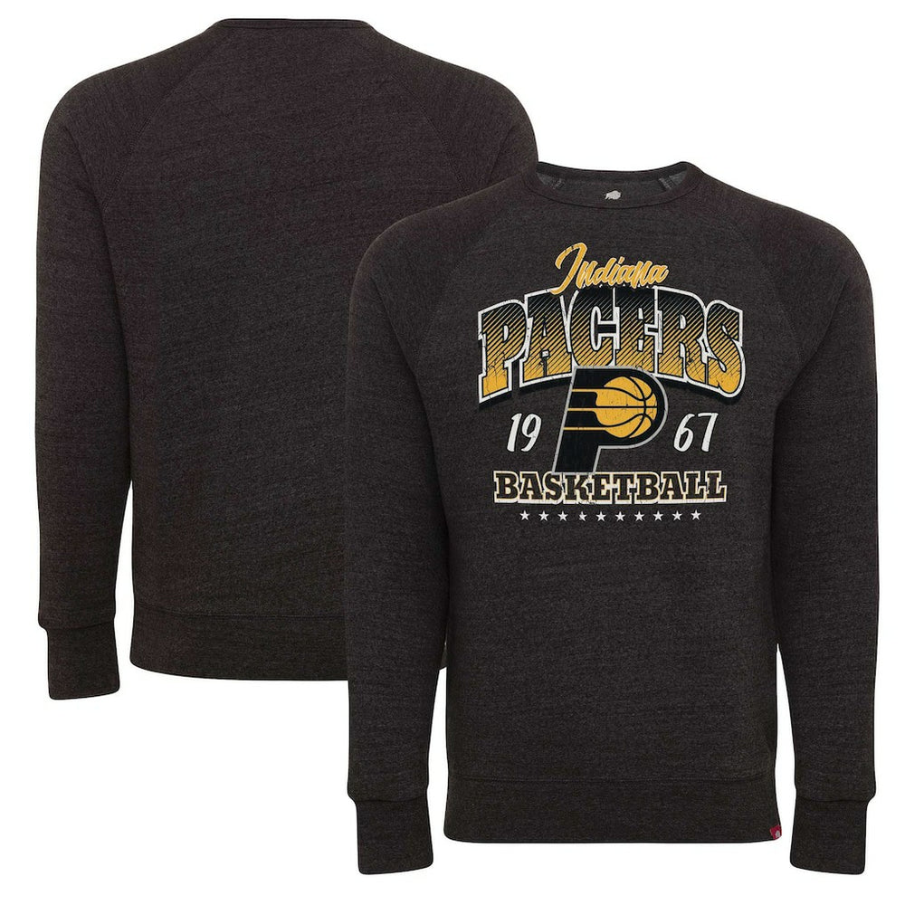Indiana Pacers Sportiqe Unisex Harmon Super Soft Tri-Blend Raglan Pullover Sweatshirt Black - NBA