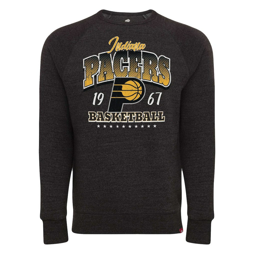 Indiana Pacers Sportiqe Unisex Harmon Super Soft Tri-Blend Raglan Pullover Sweatshirt Black - NBA