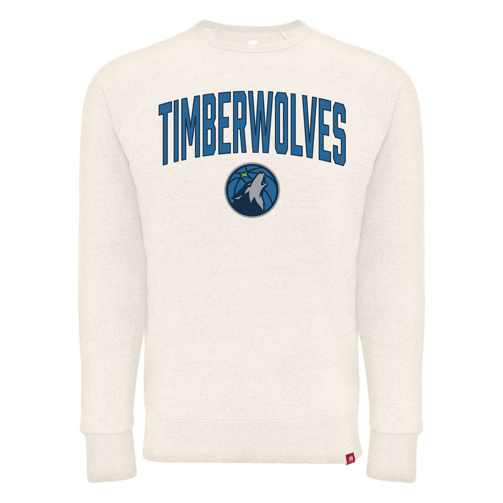 Minnesota Timberwolves Sportiqe Unisex Harmon Super Soft Tri-Blend Raglan Pullover Sweatshirt Cream - NBA