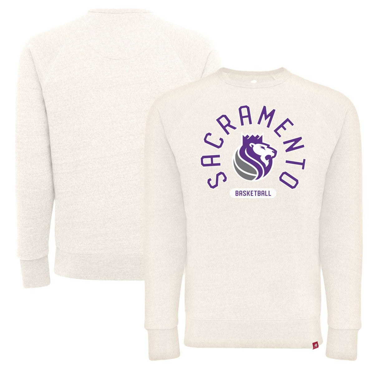 Sacramento Kings Sportiqe Unisex Harmon Super Soft Tri-Blend Raglan Pullover Sweatshirt Cream - NBA