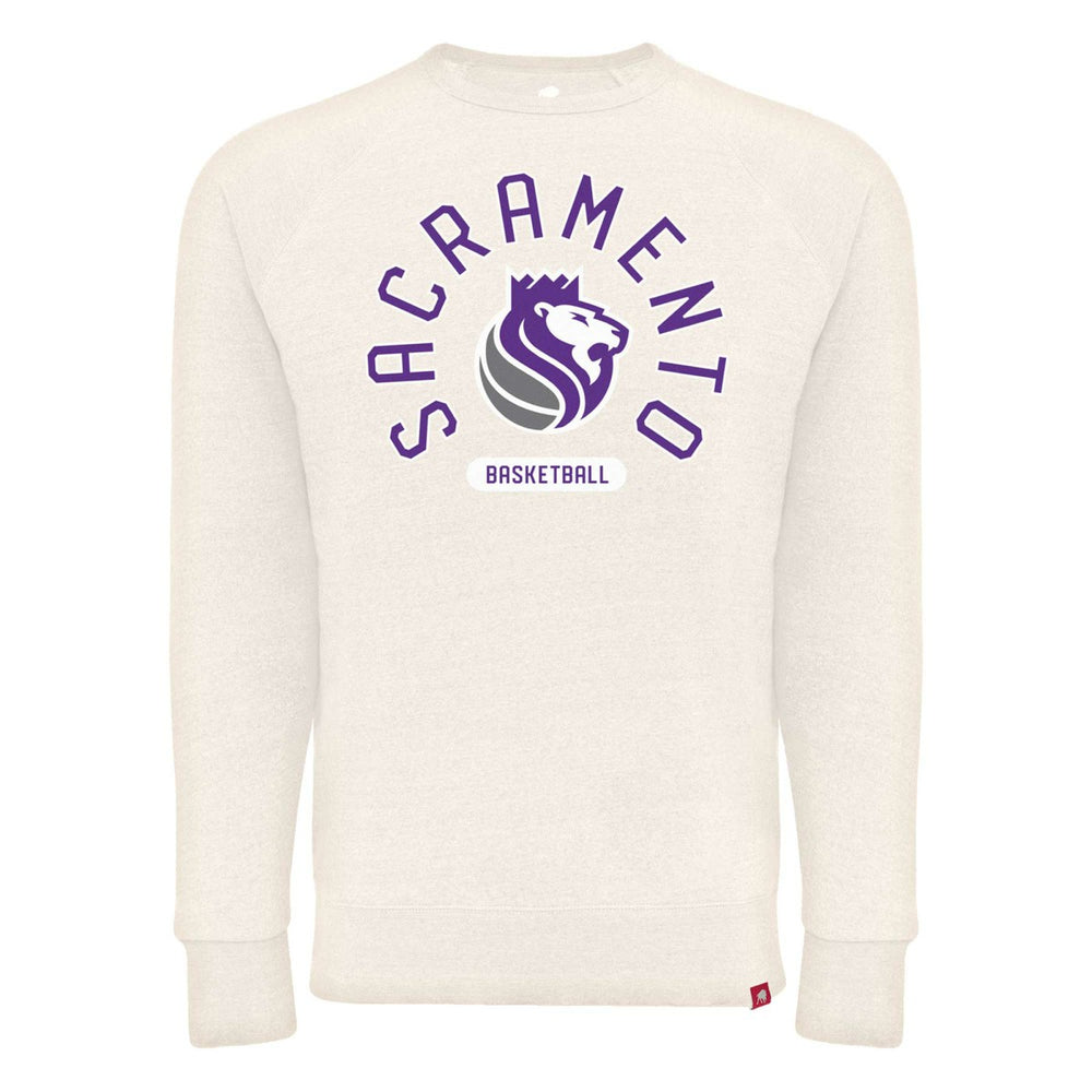 Sacramento Kings Sportiqe Unisex Harmon Super Soft Tri-Blend Raglan Pullover Sweatshirt Cream - NBA