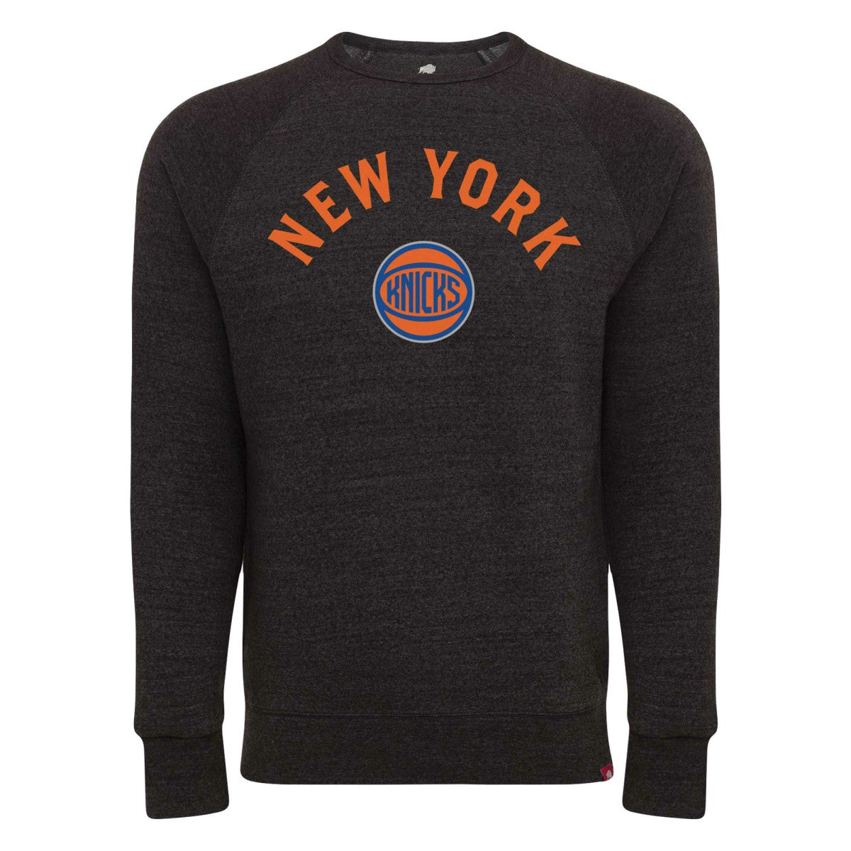 New York Knicks Sportiqe Unisex Harmon Super Soft Tri-Blend Raglan Pullover Sweatshirt Black - NBA