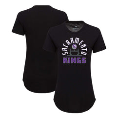 Sacramento Kings Sportiqe Women's Phoebe Super Soft Tri-Blend T-Shirt Black - NBA