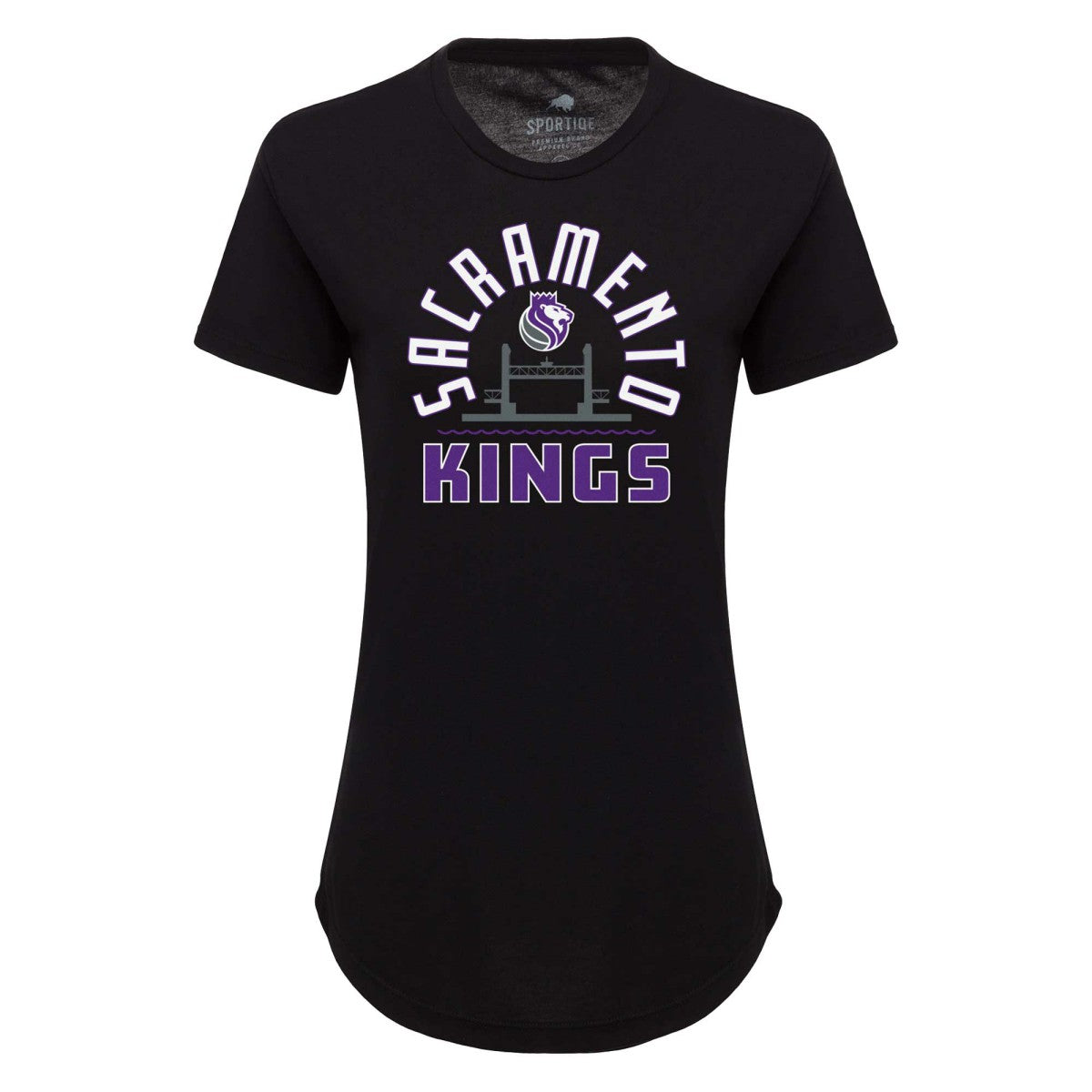Sacramento Kings Sportiqe Women's Phoebe Super Soft Tri-Blend T-Shirt Black - NBA