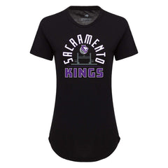 Sacramento Kings Sportiqe Women's Phoebe Super Soft Tri-Blend T-Shirt Black - NBA