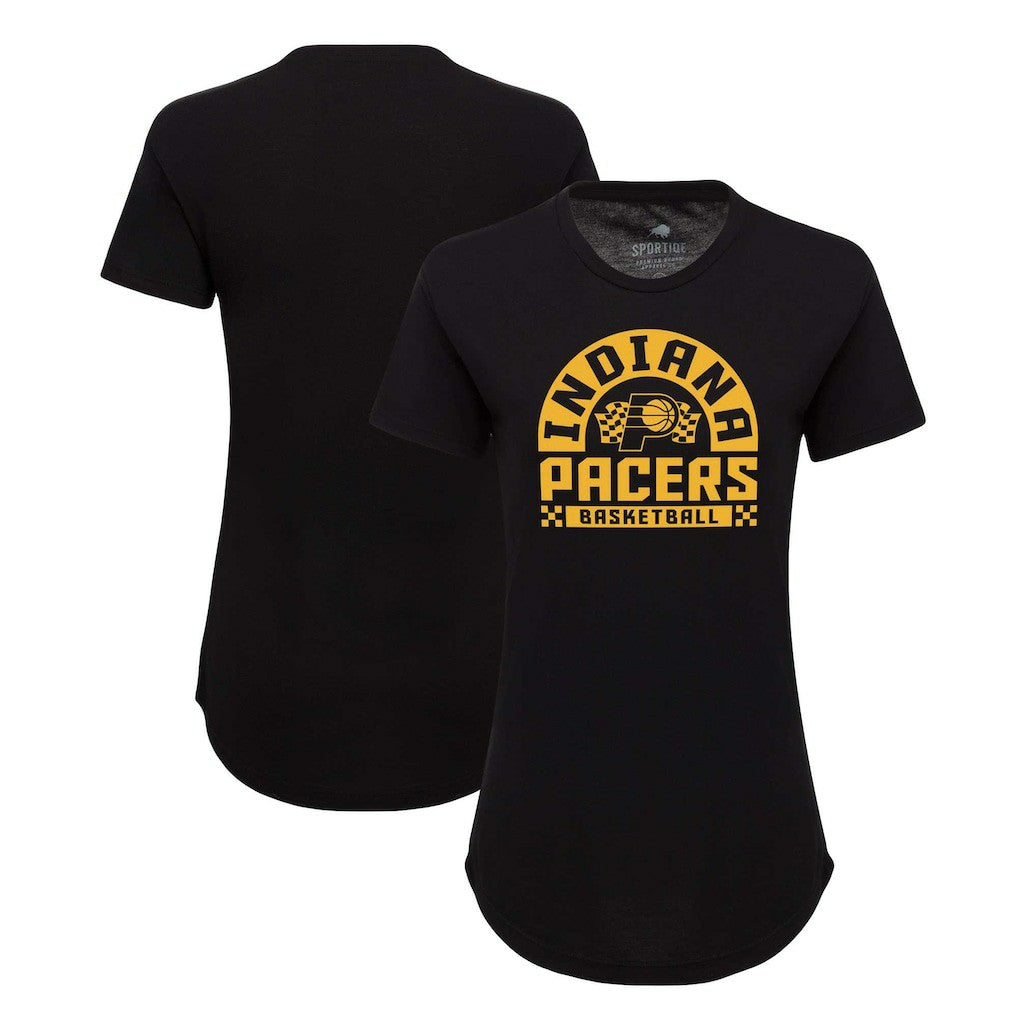 Indiana Pacers Sportiqe Women's Phoebe Super Soft Tri-Blend T-Shirt Black - NBA