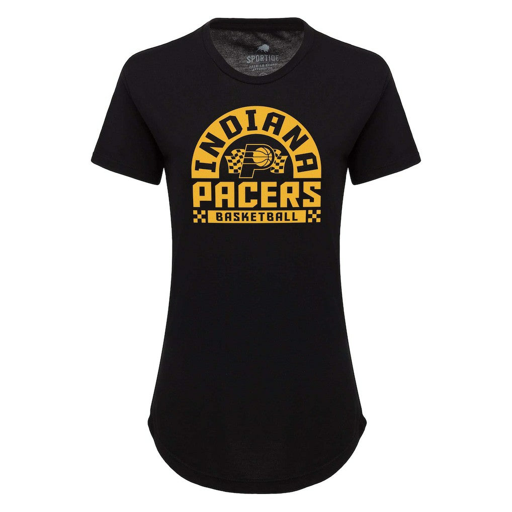 Indiana Pacers Sportiqe Women's Phoebe Super Soft Tri-Blend T-Shirt Black - NBA