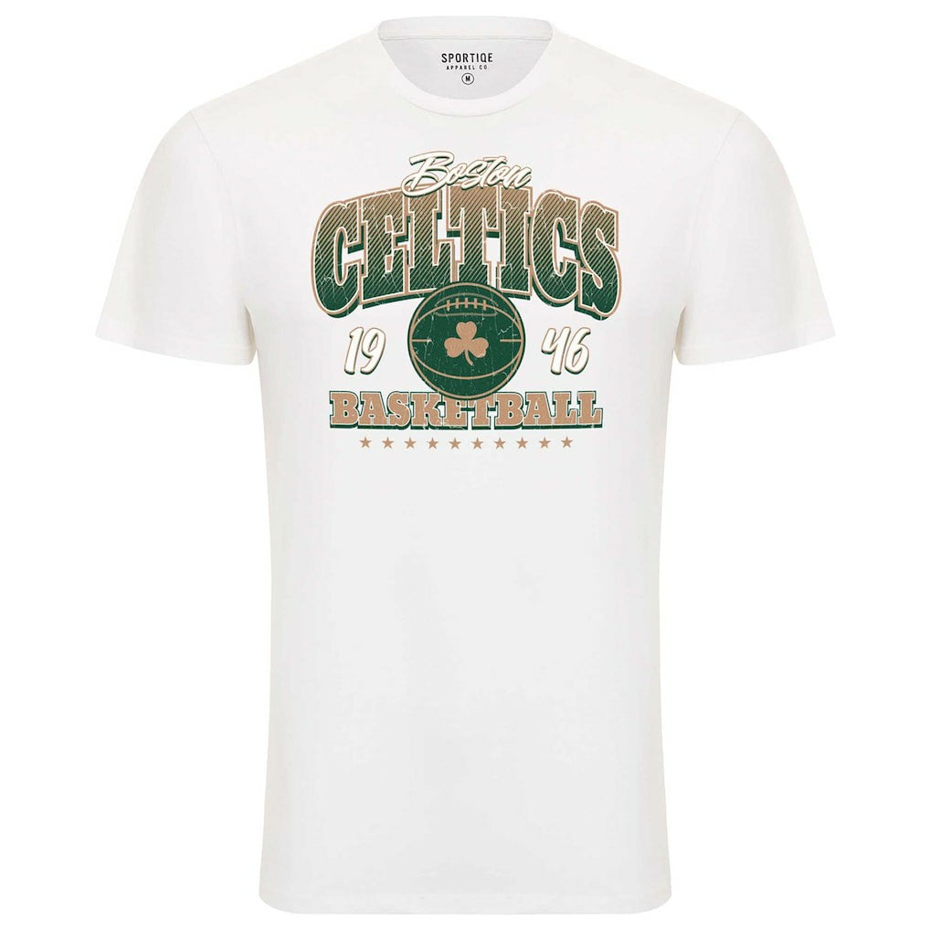 Boston Celtics Sportiqe Unisex Bingham Super Soft T-Shirt White - NBA