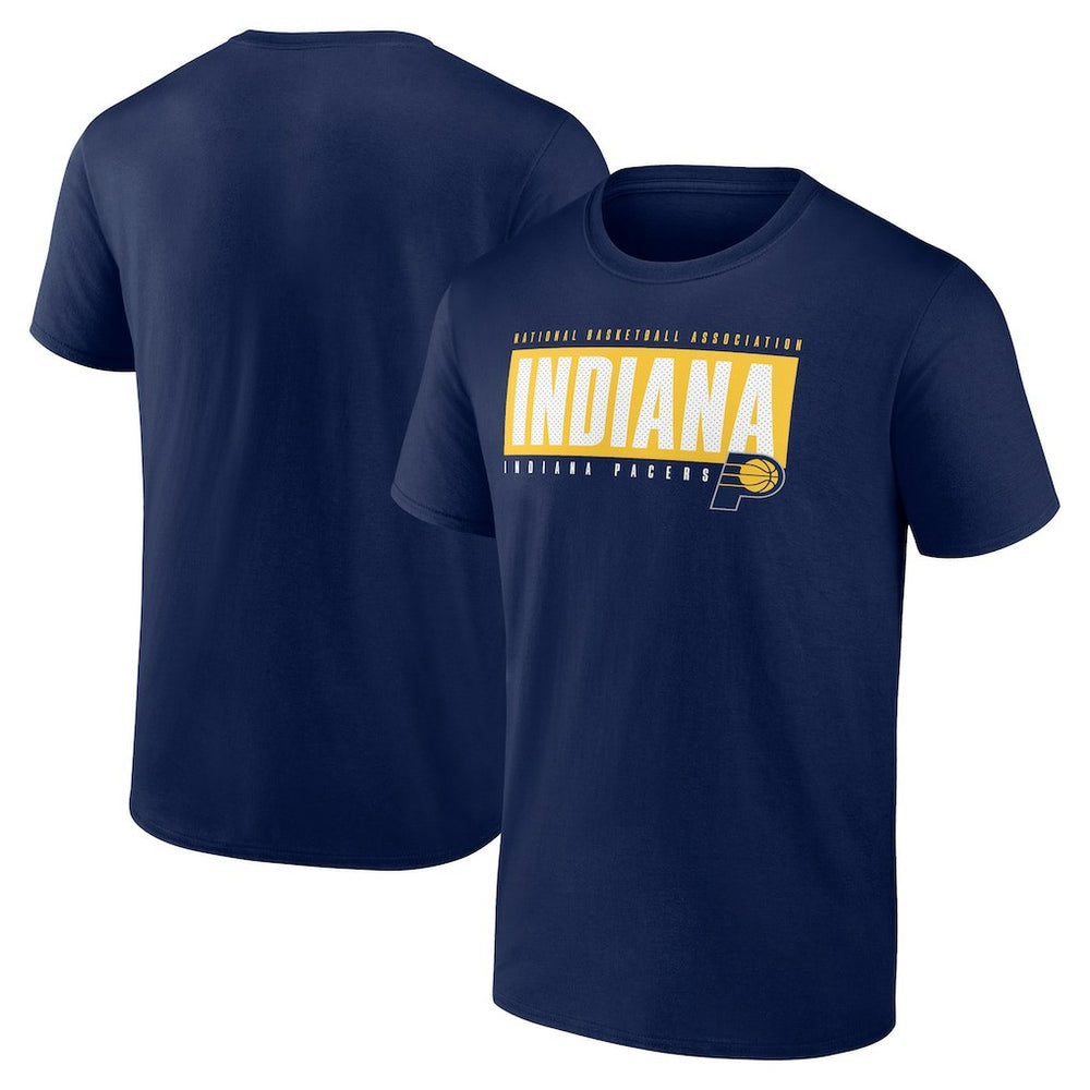 Indiana Pacers Blocked Out T-Shirt Navy - NBA