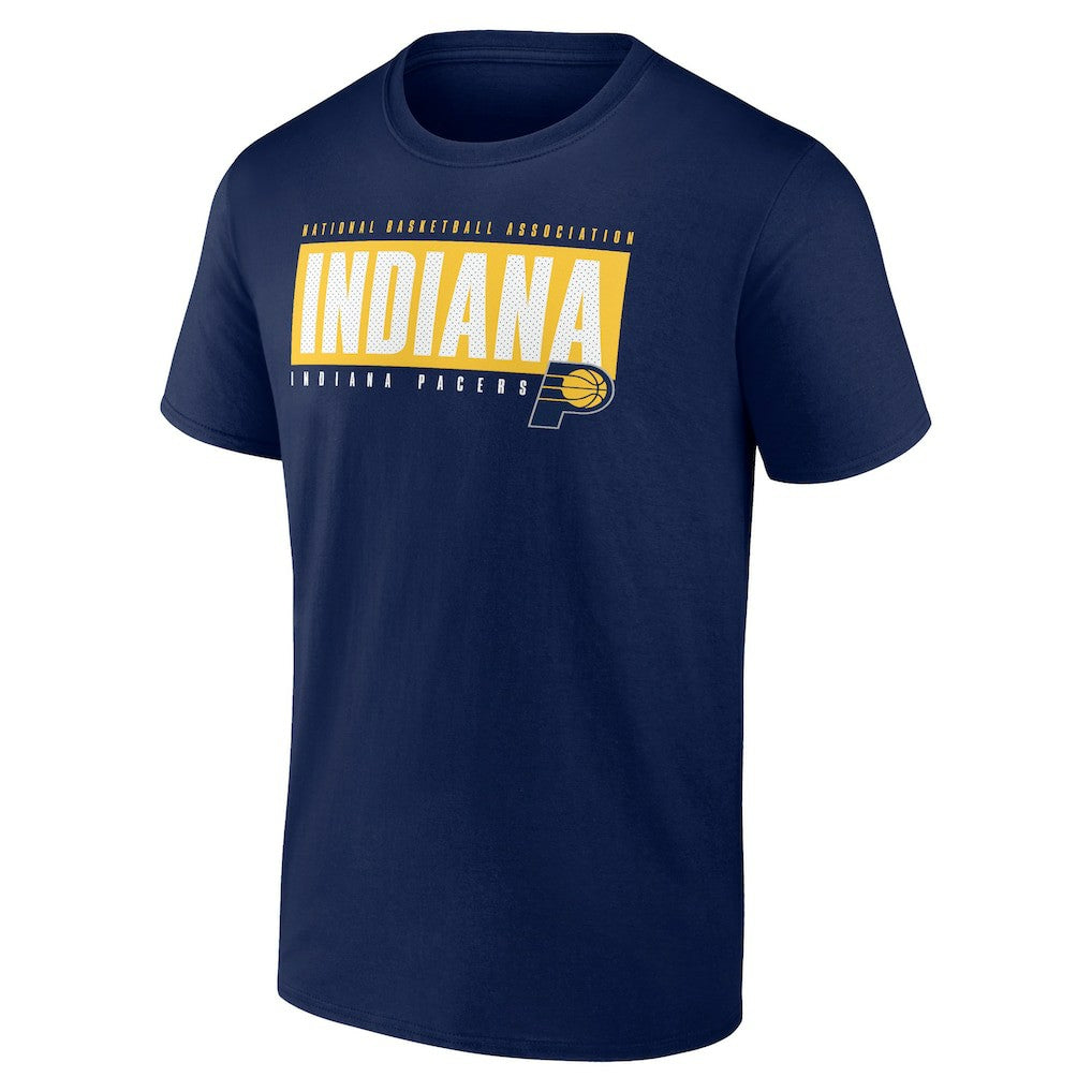 Indiana Pacers Blocked Out T-Shirt Navy - NBA