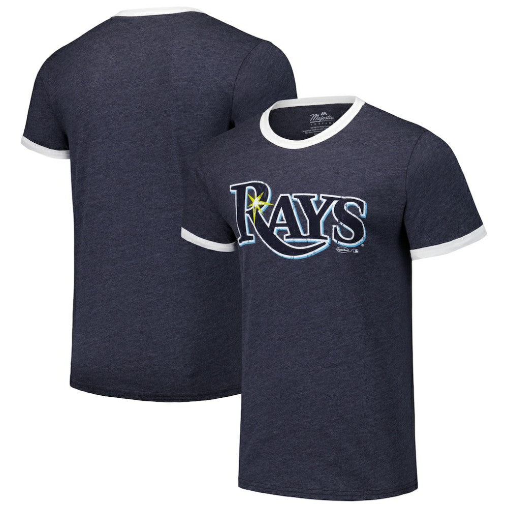 Tampa Bay Rays Majestic Threads Ringer Tri-Blend T-Shirt - MLB