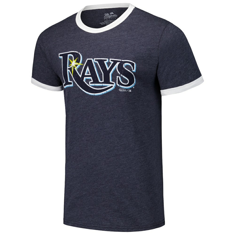Tampa Bay Rays Majestic Threads Ringer Tri-Blend T-Shirt - MLB