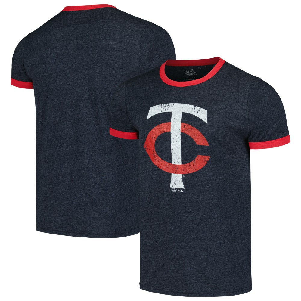 Minnesota Twins Majestic Threads Ringer Tri-Blend T-Shirt - MLB