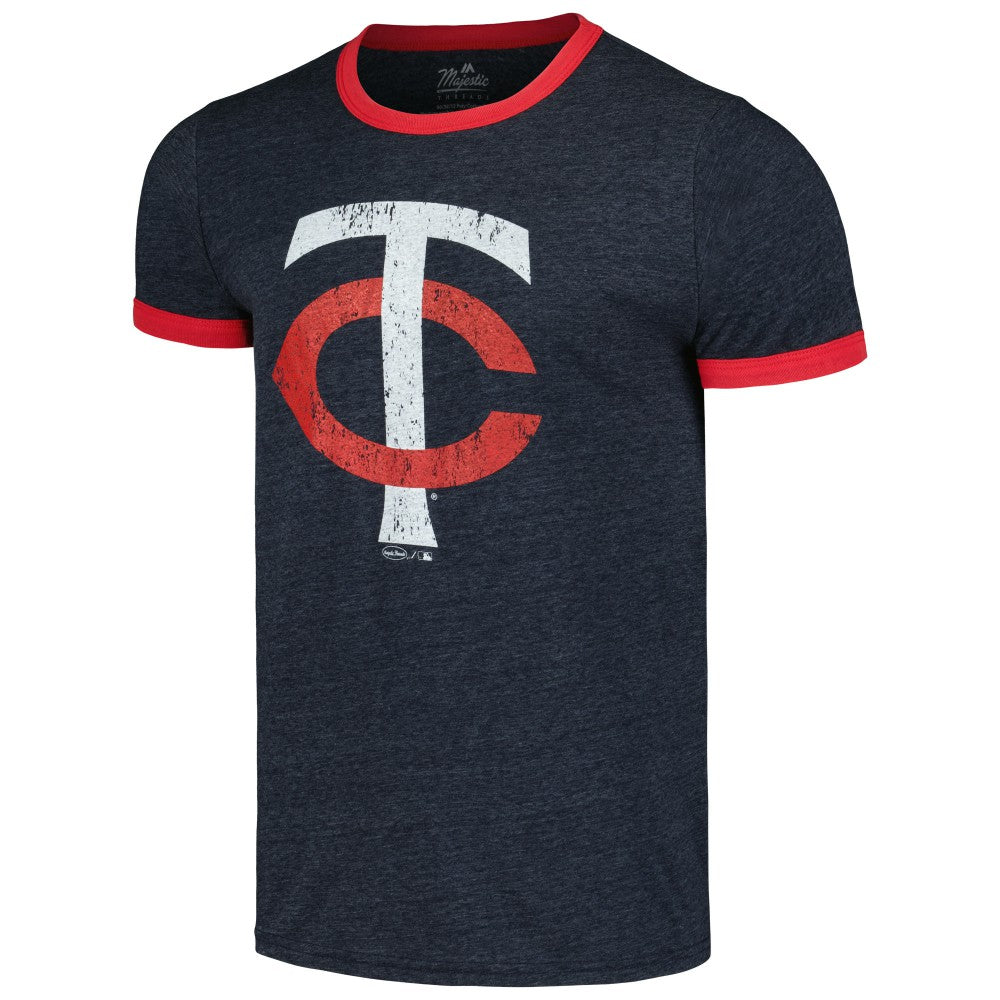 Minnesota Twins Majestic Threads Ringer Tri-Blend T-Shirt - MLB