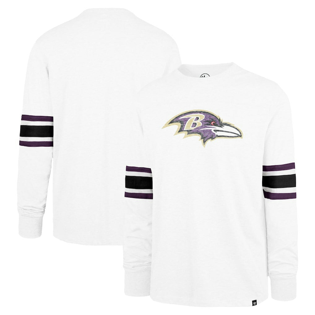 Baltimore Ravens '47 Gridiron Premier Brex Long Sleeve T-Shirt White | 47 brand