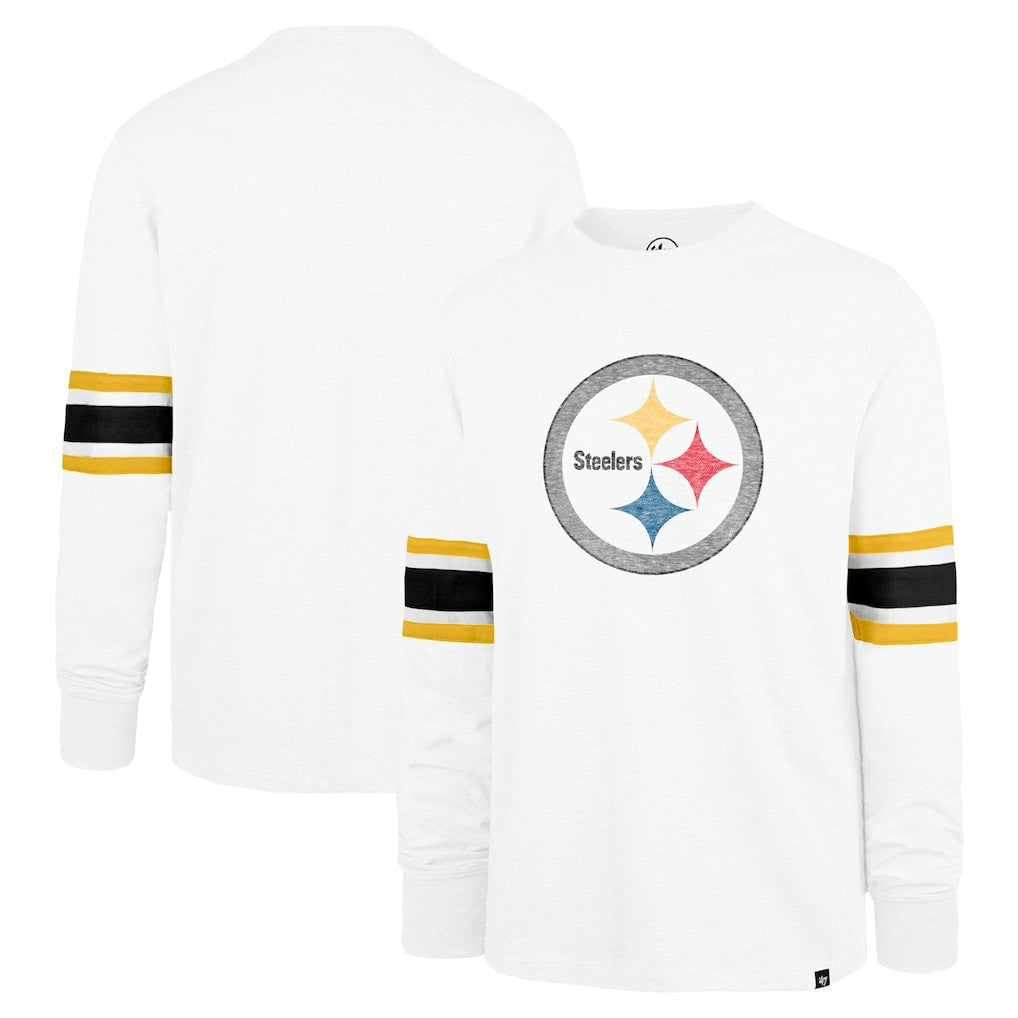 Pittsburgh Steelers '47 Gridiron Premier Brex Long Sleeve T-Shirt White | 47 brand