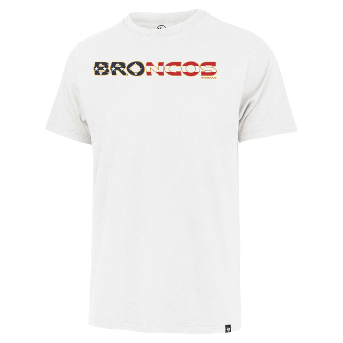 Denver Broncos '47 Flag Script Franklin T-Shirt White | 47 brand