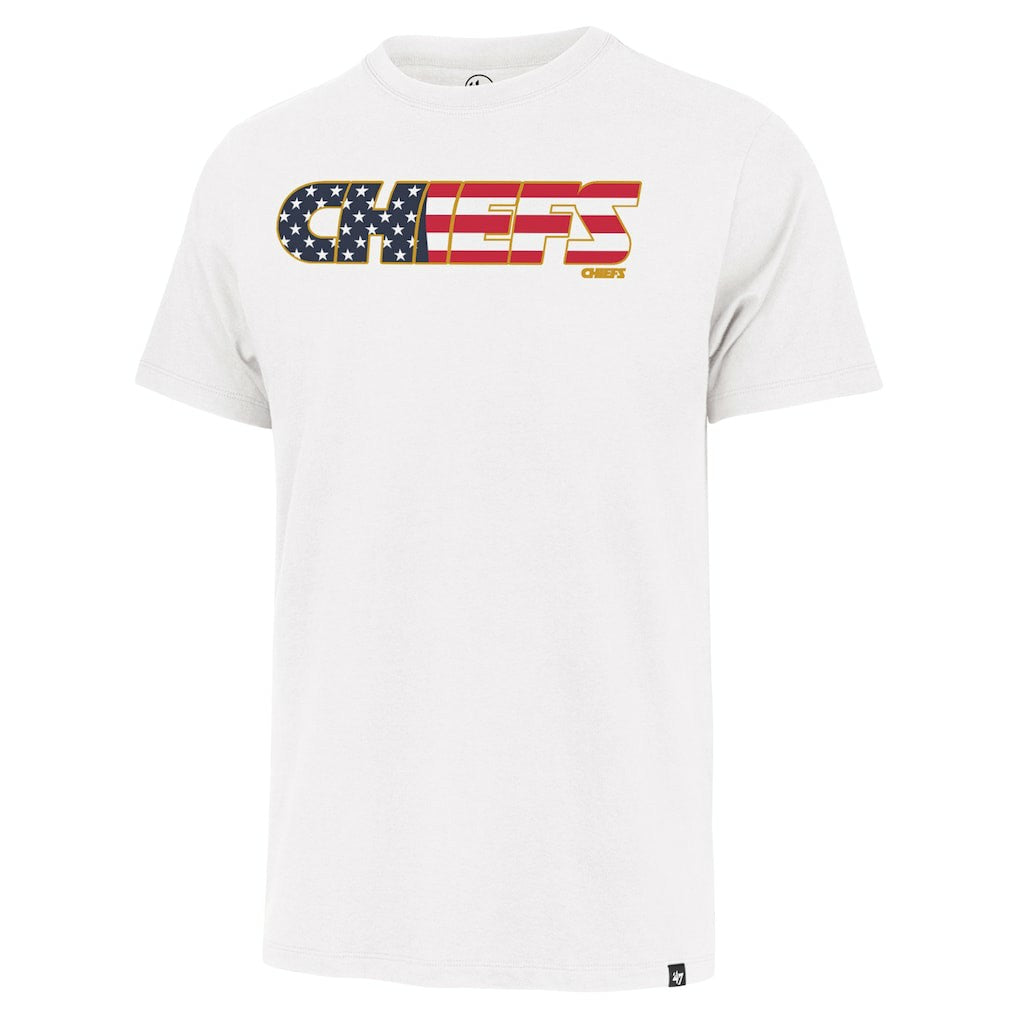 Kansas City Chiefs '47 Flag Script Franklin T-Shirt White | 47 brand