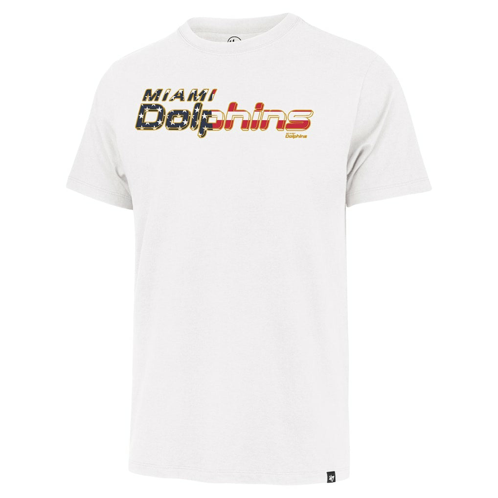 Miami Dolphins '47 Flag Script Franklin T-Shirt White | 47 brand