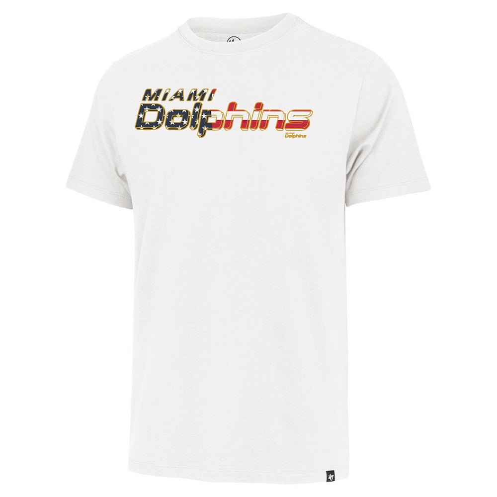 Miami Dolphins '47 Flag Script Franklin T-Shirt White | 47 brand
