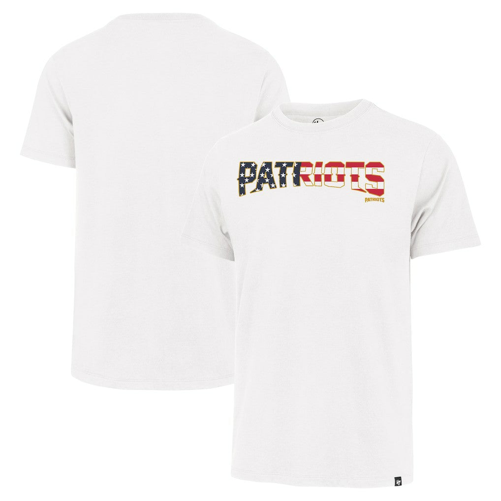 New England Patriots '47 Flag Script Franklin T-Shirt White | 47 brand
