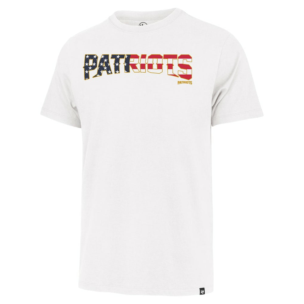 New England Patriots '47 Flag Script Franklin T-Shirt White | 47 brand
