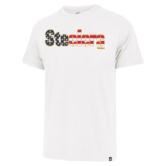 Pittsburgh Steelers '47 Flag Script Franklin T-Shirt White | 47 brand