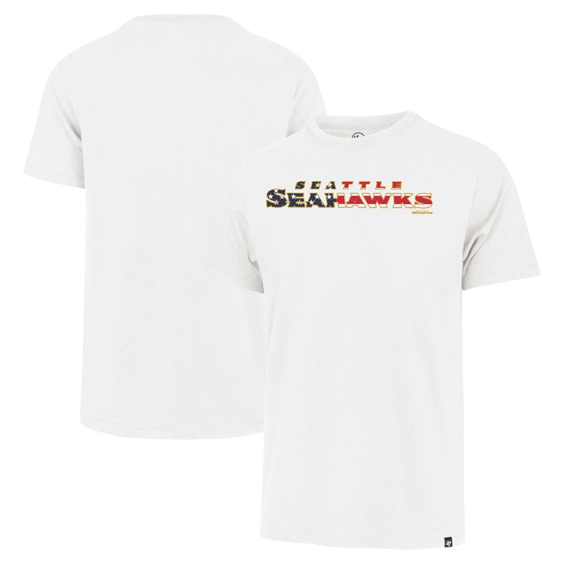Seattle Seahawks '47 Flag Script Franklin T-Shirt White | 47 brand