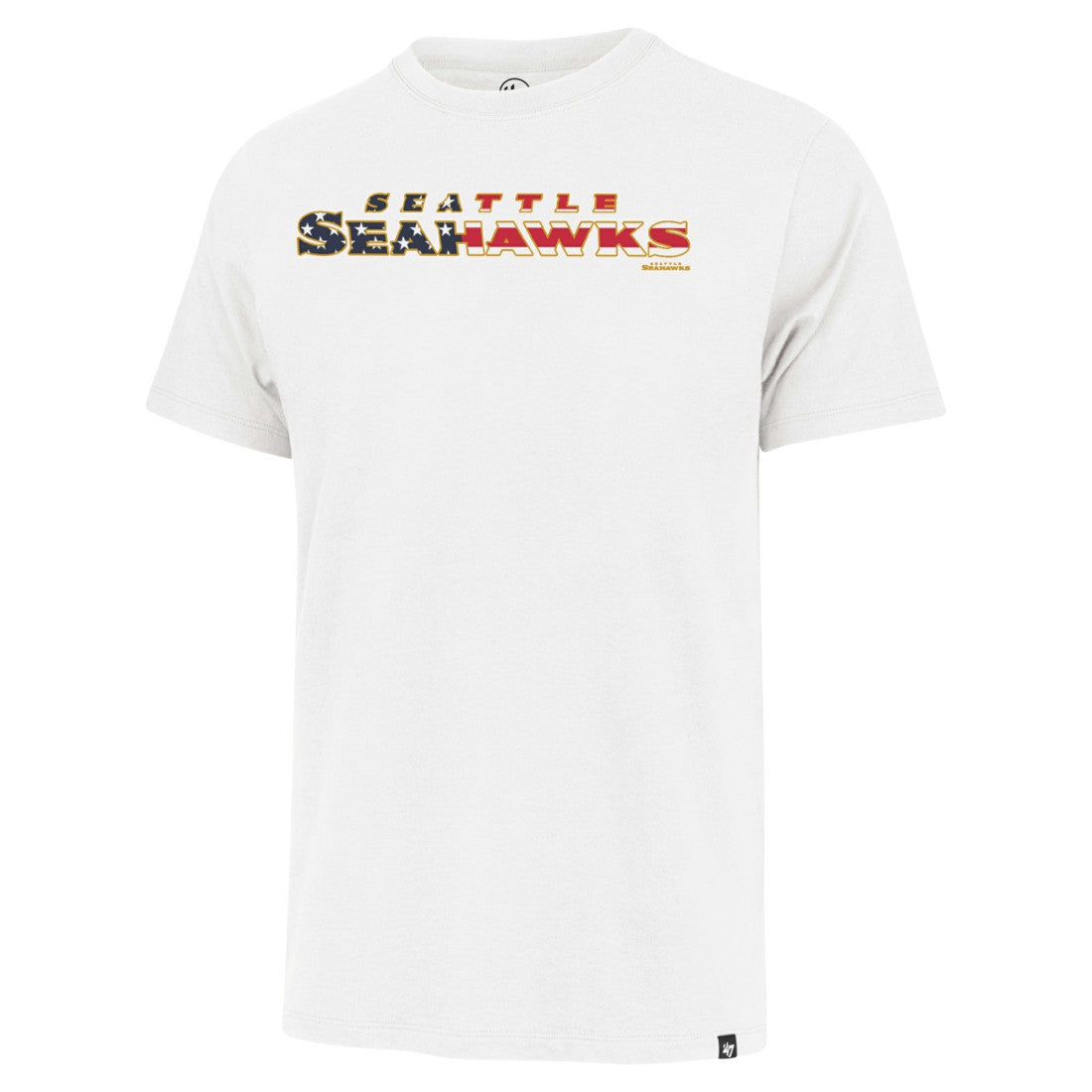 Seattle Seahawks '47 Flag Script Franklin T-Shirt White | 47 brand