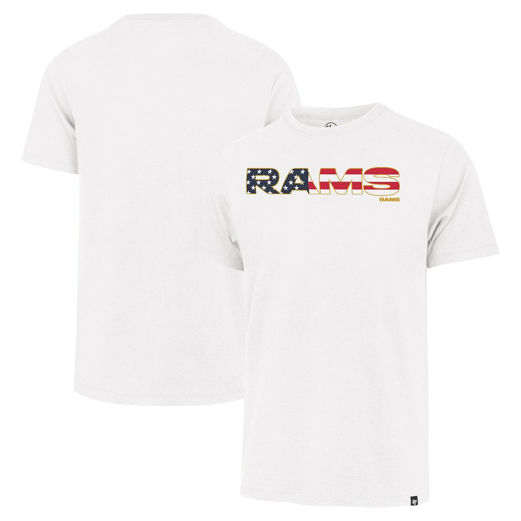 Los Angeles Rams '47 Flag Script Franklin T-Shirt White | 47 brand