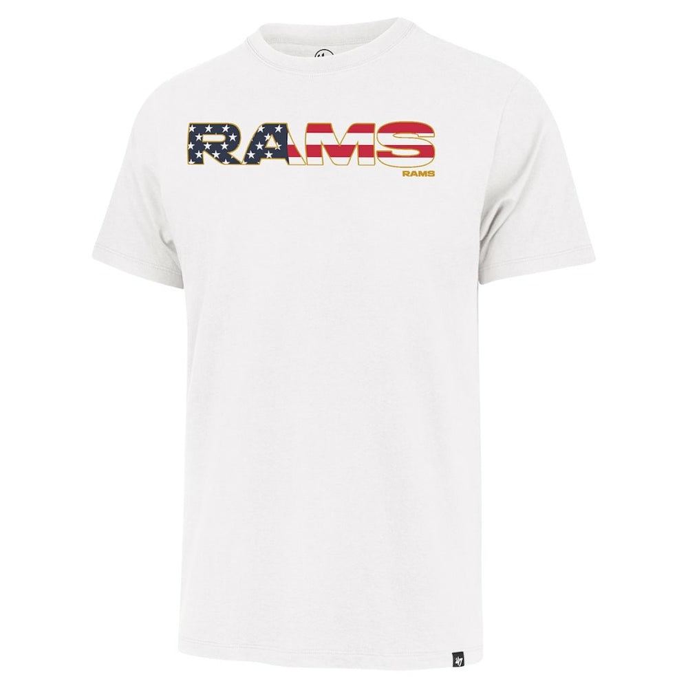 Los Angeles Rams '47 Flag Script Franklin T-Shirt White | 47 brand