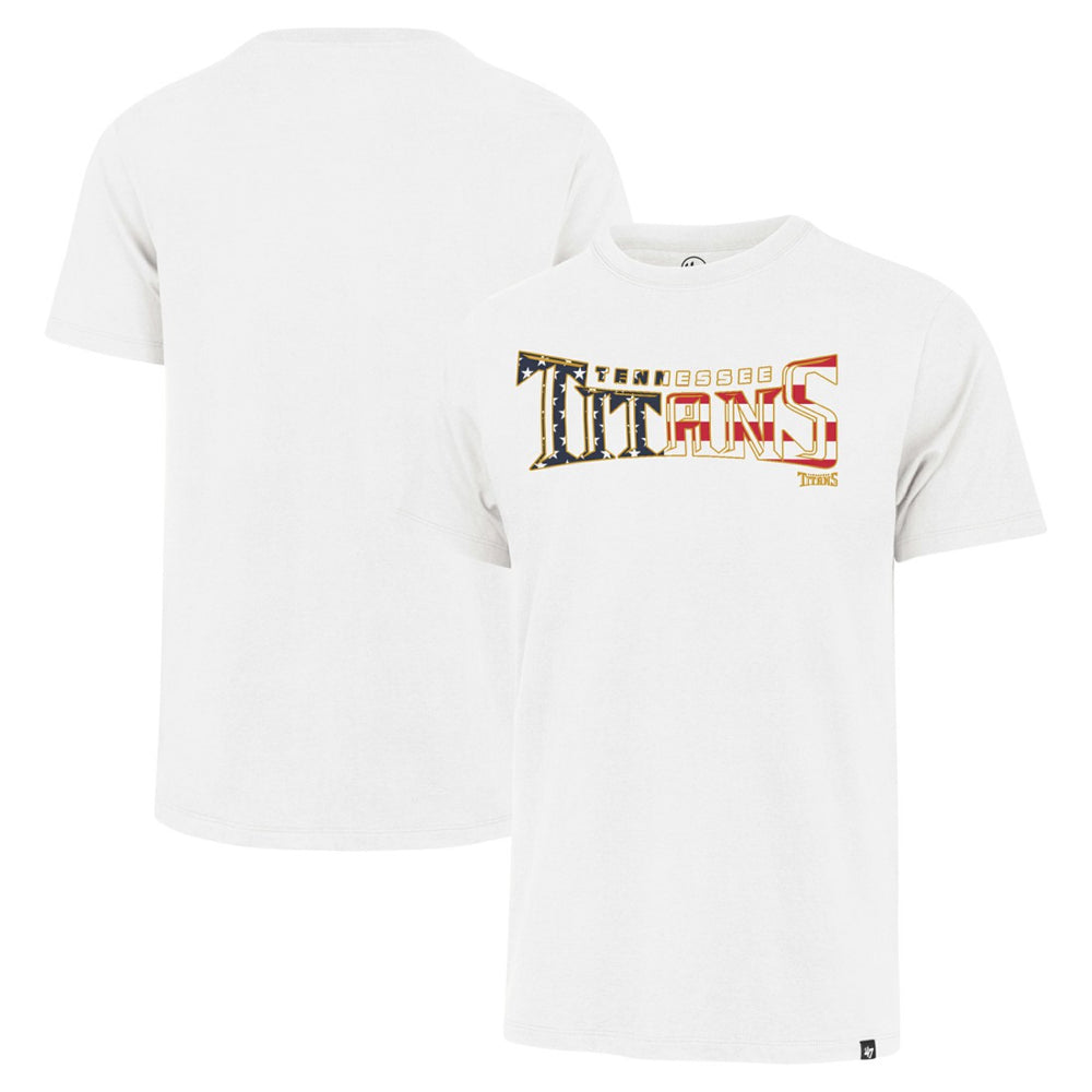 Tennessee Titans '47 Flag Script Franklin T-Shirt White | 47 brand