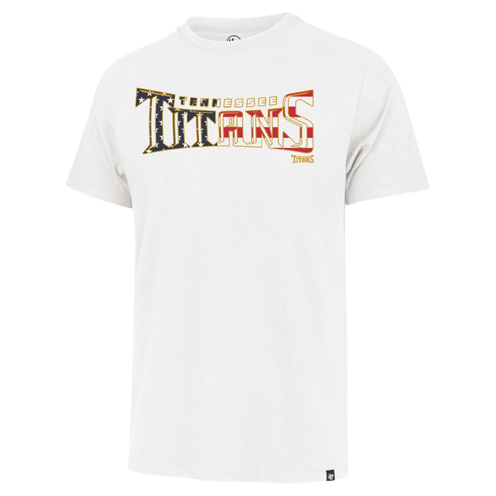 Tennessee Titans '47 Flag Script Franklin T-Shirt White | 47 brand