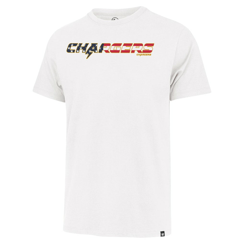 Los Angeles Chargers '47 Flag Script Franklin T-Shirt White | 47 brand