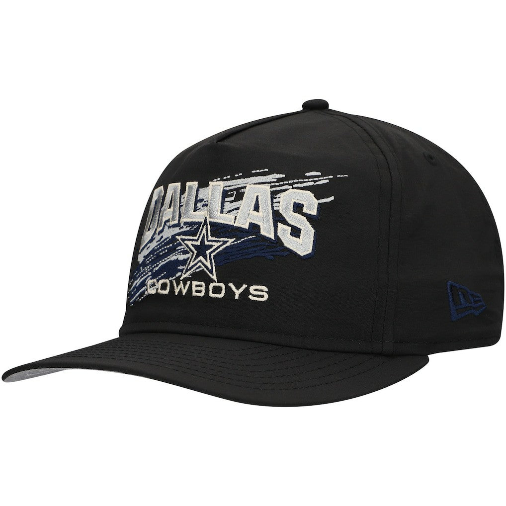 Dallas Cowboys New Era Throwback Brush Golfer Snapback Hat Black | NFL