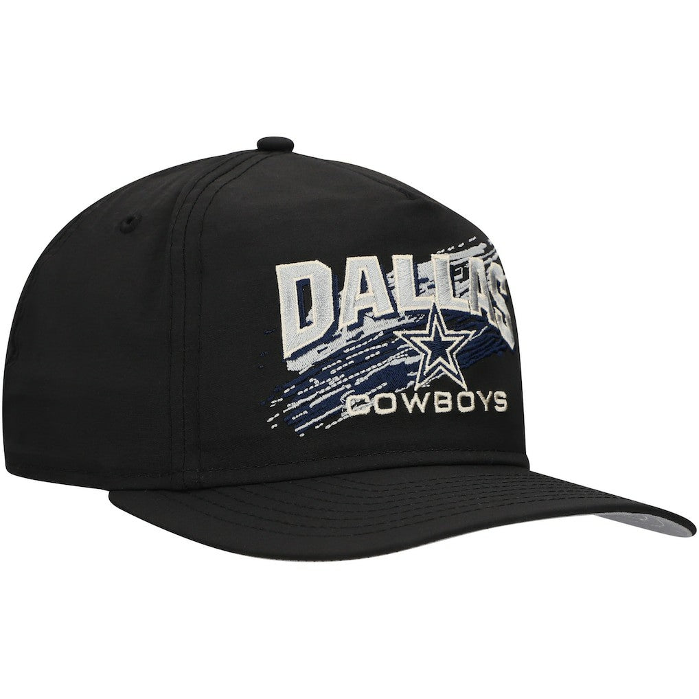 Dallas Cowboys New Era Throwback Brush Golfer Snapback Hat Black | NFL