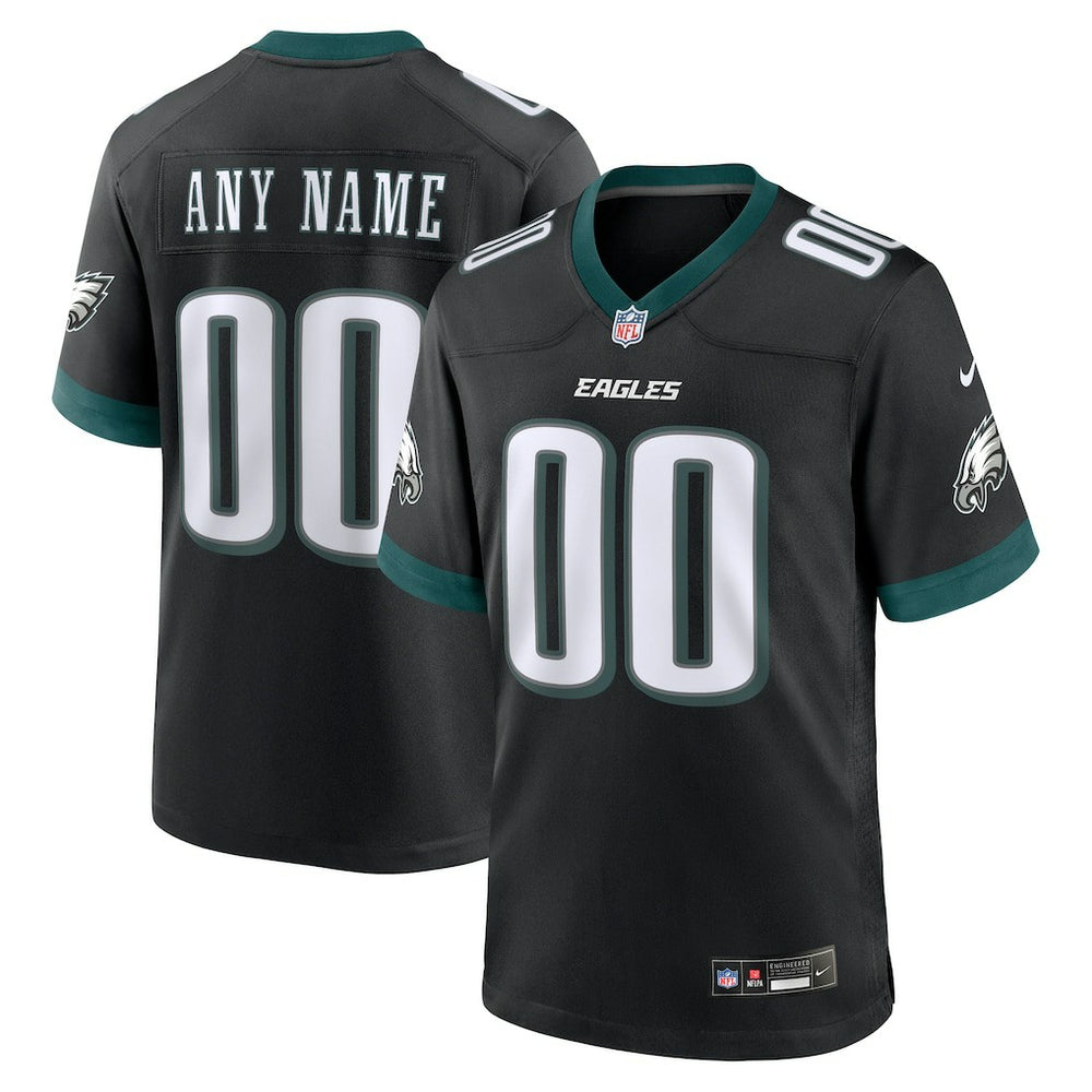 Philadelphia Eagles Alternate Custom Game Jersey Black | Nike for Sale