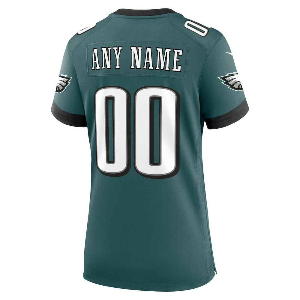 Philadelphia Eagles Women's Custom Game Jersey Midnight Green | Nike for Sale